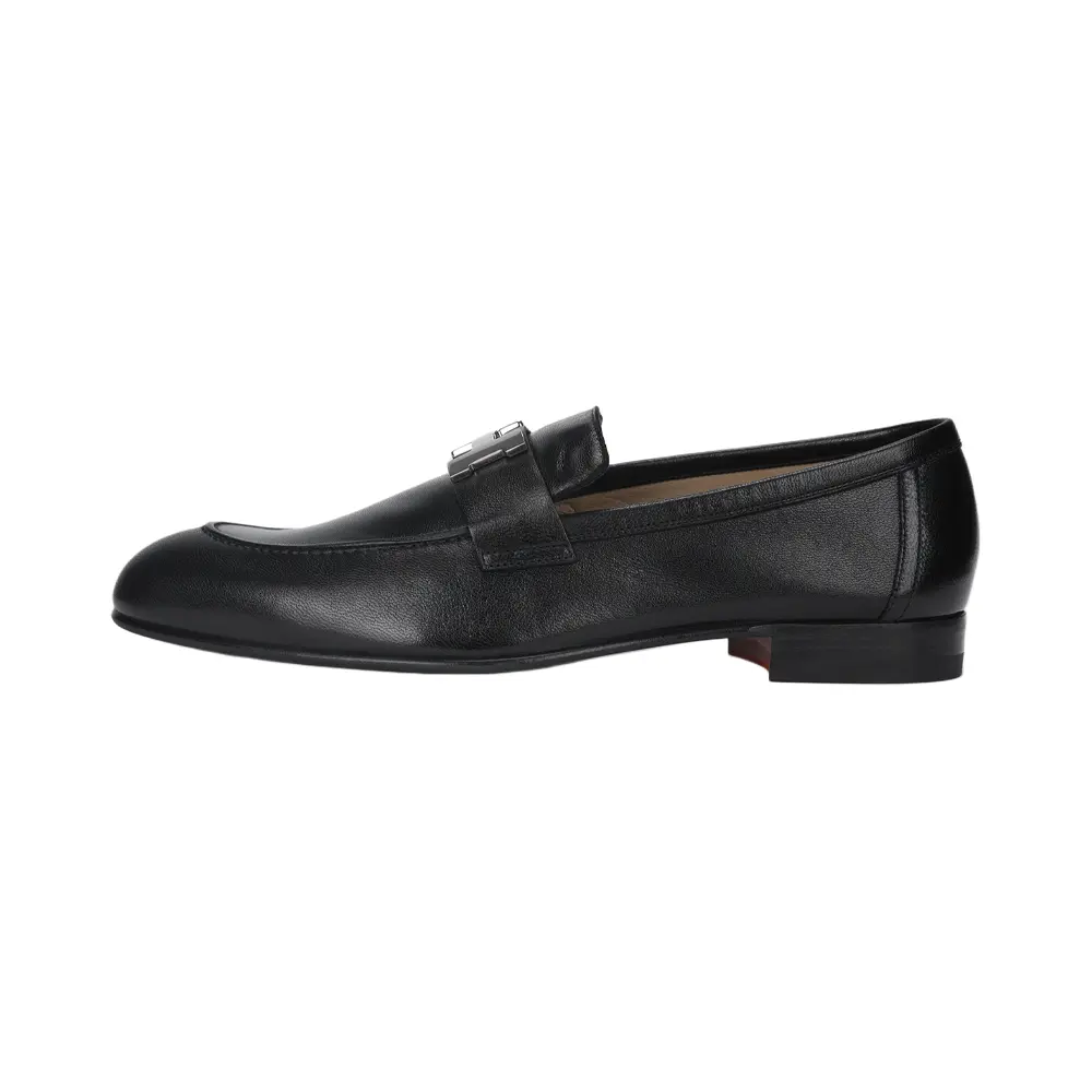 Hermes Paris Lamb Leather Flat Casual Men's Shoes in Black Verifiable, with credentials and supporting global authentication