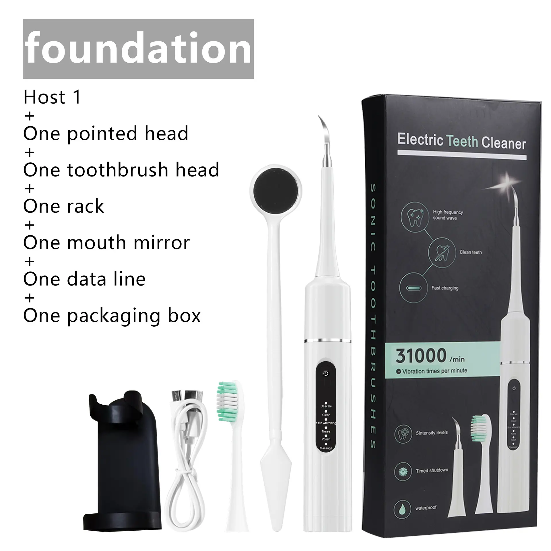 Ultrasonic Electric Teeth Cleaner, Dental Scaler Tartar & Plaque Remover, Home Teeth Cleaning Device for Teeth Stains & Yellow Teeth