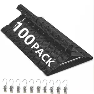 100Pack Metal Wire Hangers+10 Clothes Pins, 16.5" Wire Clothes Hangers for Standard Sized Shirt, Suits, Jackets, Skirts, Ultra Thin Space Saving, Bulk for Home and Commercial
