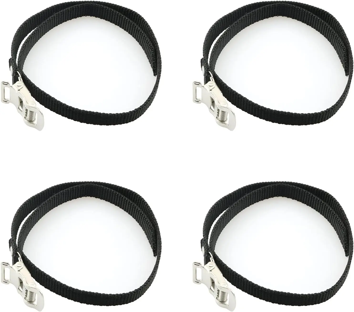 Pedal  Straps 4 count Black  Pedal Clips Strap