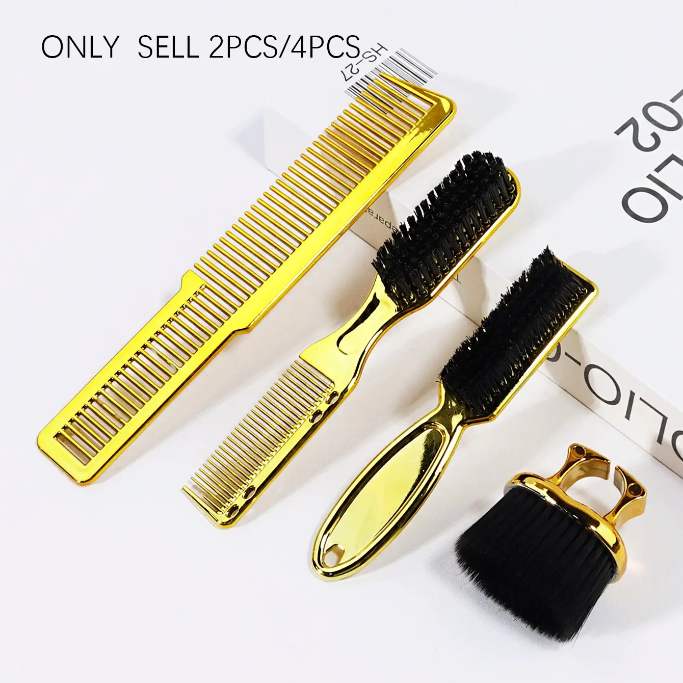 Hair Salon Styling Brush Set, Barber Neck Brush, Nylon Cleaning Brush, Anti-Static Flat Head Clipper Comb, Professional Haircut Tools