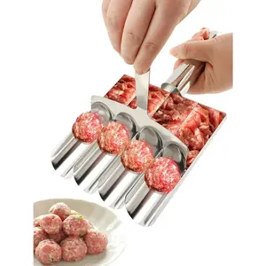 Stainless Steel Non Stick Portable Meatball Maker Tool Meatball Scoop Ball Making Set For Home Kitchen Restaurant Cooking Tools