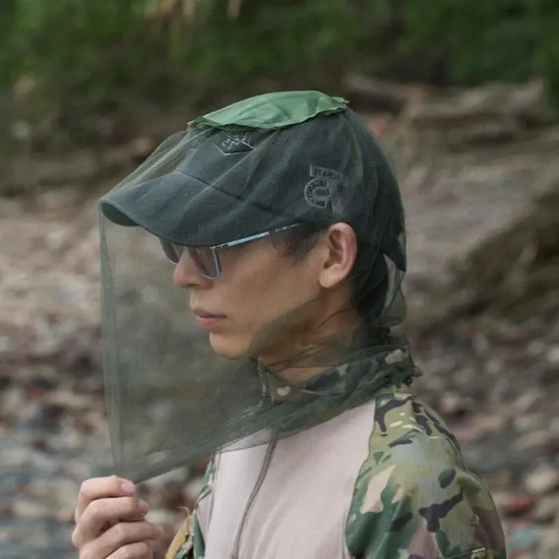 Pet Dog/Cat Anti-Bite Mosquito Net Hat, 47x26cm Breathable Mesh Hat Shape Head Protection, 1/3/5pcs Multiple Packs for Outdoor Camping Fishing Travel, Polyester Mesh