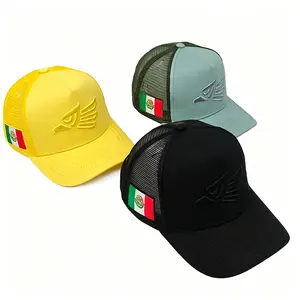 Unisex Mexican Eagle Label Baseball Net Caps Spring Summer Outdoor Adjustable Casual Hats Dad Hat Sunscreen Hat Snapback Trucker Hats Black Snapback