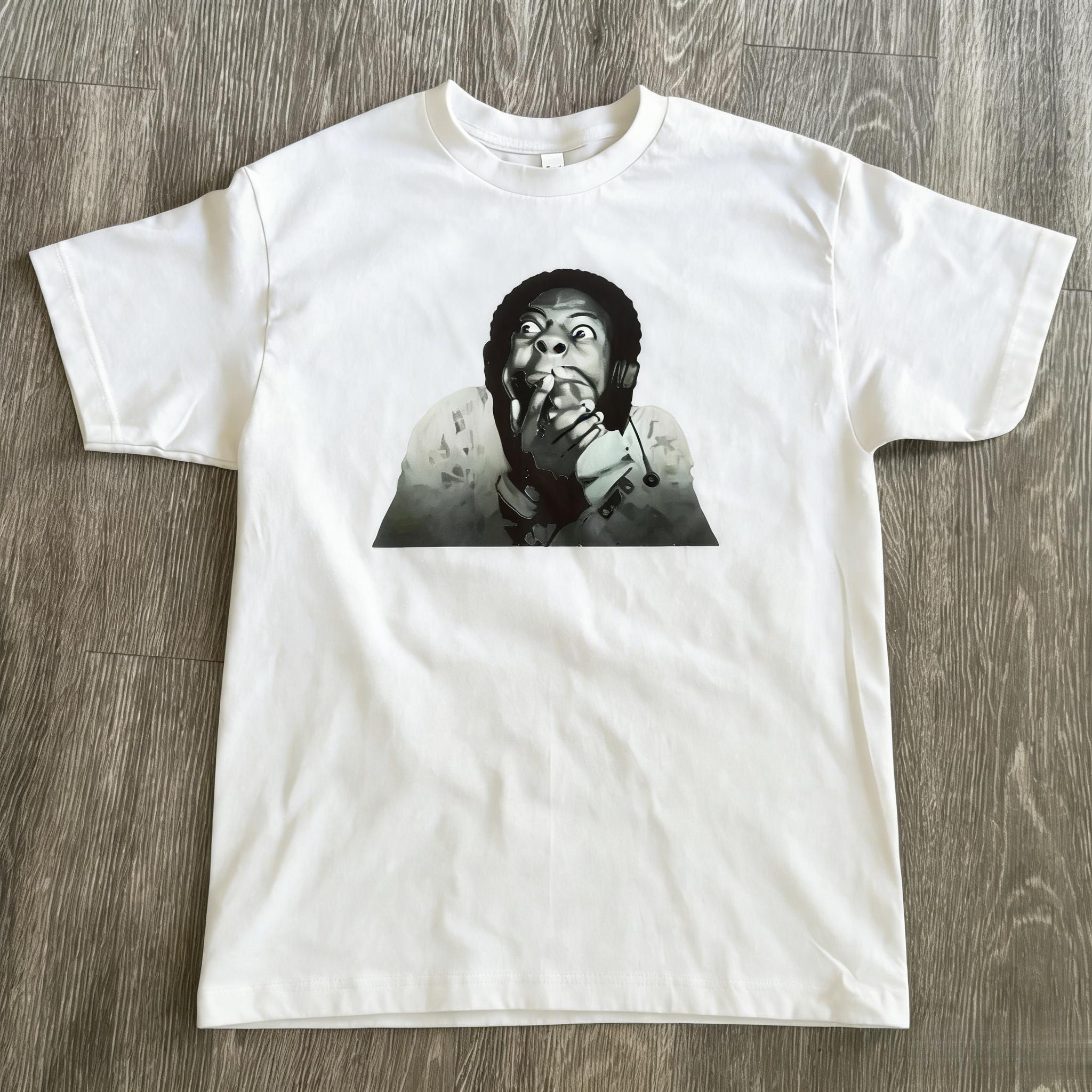 Classic Shocking Emoji Vintage Print Short Sleeve American Retro Funny Meme T-Shirt