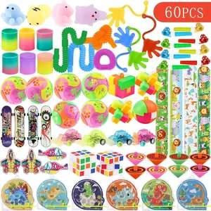 Party Favors, Pinata Stuffers Treasure Box Toys for Classroom 60 pcs Goodie Bags Stuffers for Kids Easter Basket Fillers Prize Box Toys for Birthdayfidget toys