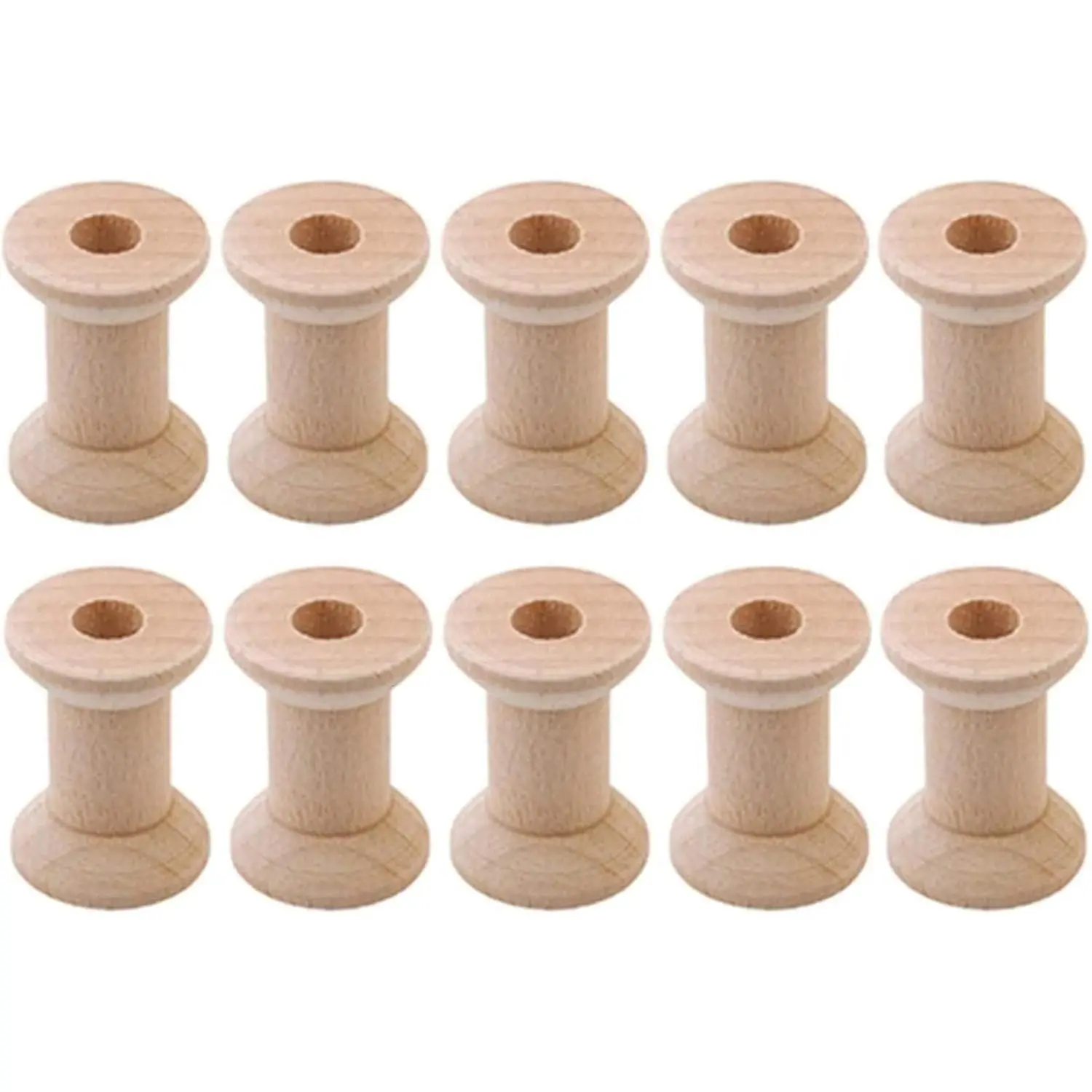 10 count DIY Wooden Empty Spools for Crafts | Ideal for art crafts and making  ornaments,  for creative DIY  projects