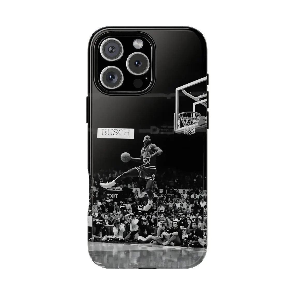 Durable phone case featuring a basketball star Jordan design—compatible with iPhone 12, 13, 14, 15, 16, and 17. It makes a fantastic gift for close friends and is a must-have for basketball fans!