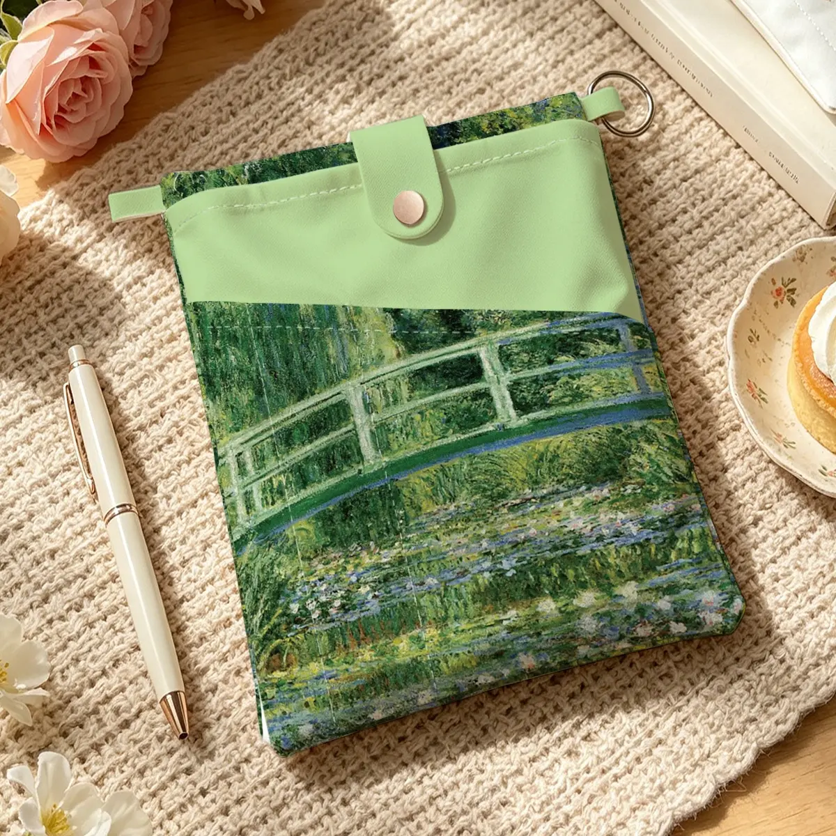 1pc Book Cover Watercolor Cherry Blossom Branch Design Suitable for storing pens, A5 sized books, and notebooks. Ideal for organizing books and office supplies. A great Christmas, Father's Day, or birthday gift for book lovers. Home decor