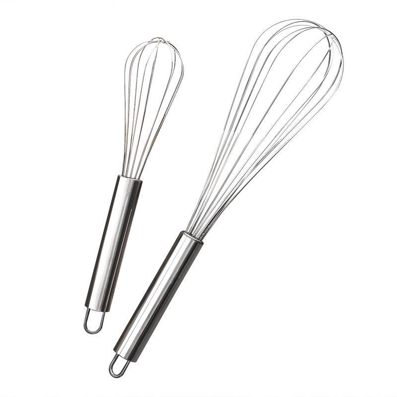 Stainless Steel Whisk, 1 Count Manual Cream Mixer With Handle, Durable Baking Tool For Kitchen, Bakeware