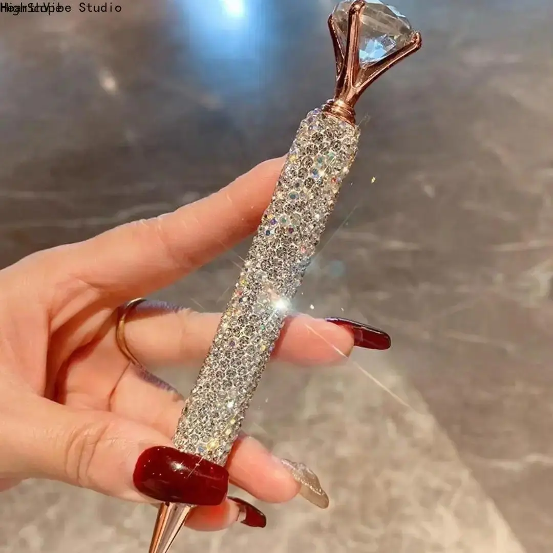 Luxury Rhinestone Ballpoint Pen, Elegant Sparkly Crystal Signing Pen for Office Business, Glam Bling Fine Point Writing Pens, Aesthetic Christmas Graduation Birthday Gift for Coworkers Women