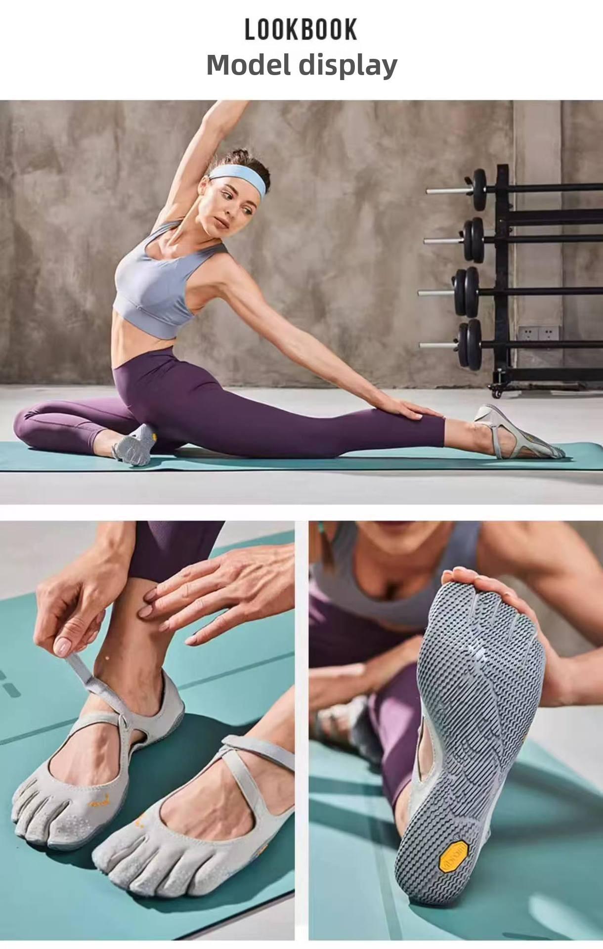 Five-Toe Yoga Shoes Pilates Women's Sports Fitness Dance Toe-Separating Shoes Suitable for Running Fitness Yoga Pilates Sports Outdoor ballet flats Balance Breathable Technology