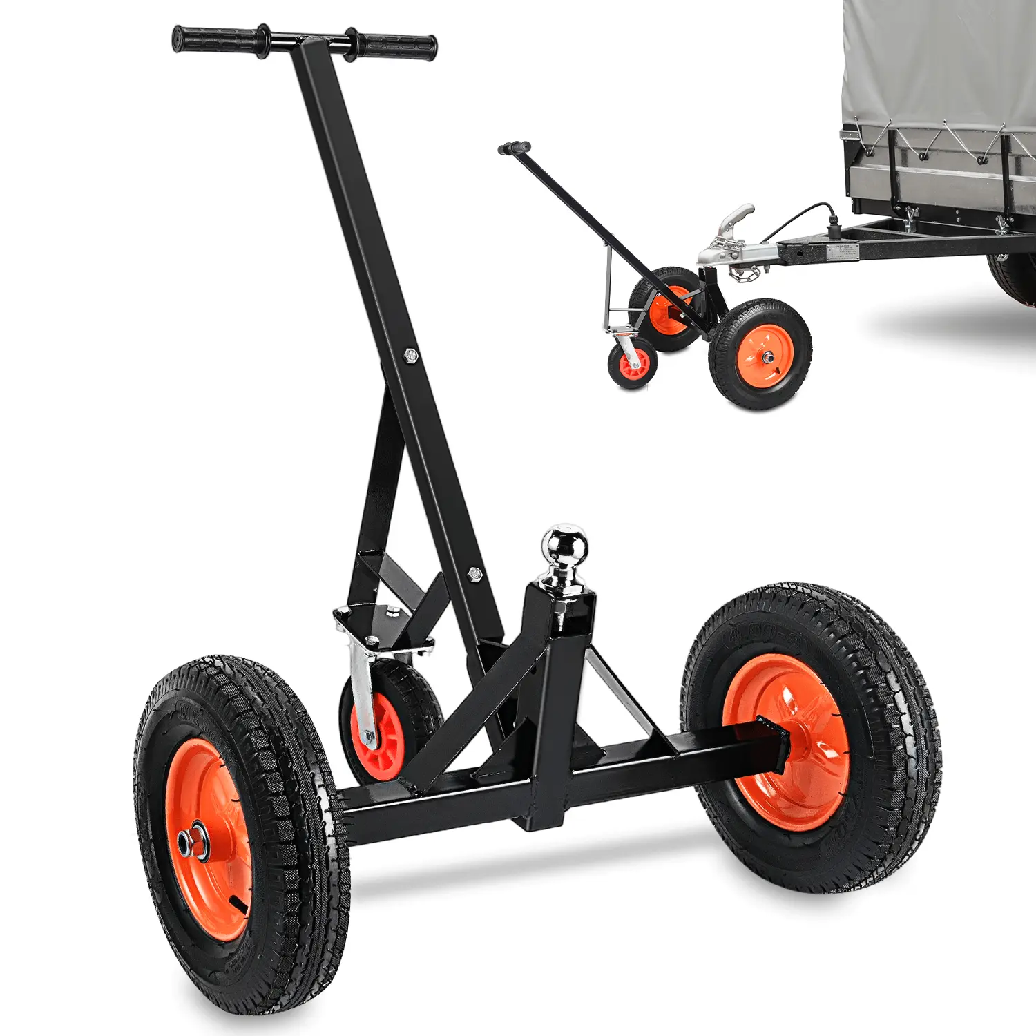 Nilight Trailer Dolly, 1000LBS Tongue Weight Capacity, 19.25In-26In Height Adjustable, 2In Ball, 16In Tires, Car Accessories for RV, Boat