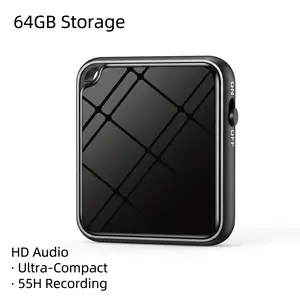 Professional Voice Recorder 32GB/64GB, Portable Recorder, 55 Hours Continuous Recording, USB-C Fast Charging, One-Button Save, Voice Control, Mp3 Playback, Noise Reduction, Audio Equipment