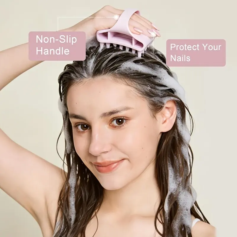 Massage Hair Washing Brush, Soft Material Scalp Massager, Protects Nails, Comfortable Head Massage, Ideal for Long Hair, Relaxing Shower Tool
