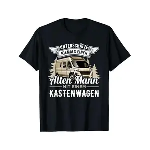 Men's Vintage Campervan Graphic T-Shirt- Vintage Road Trip Design, Featuring Slogan and Graphic of a Never Seen a Vintage Campervan Before, Casual Crew Neck Short-sleeved T-shirt, Unisex, Collectible T-shirt.