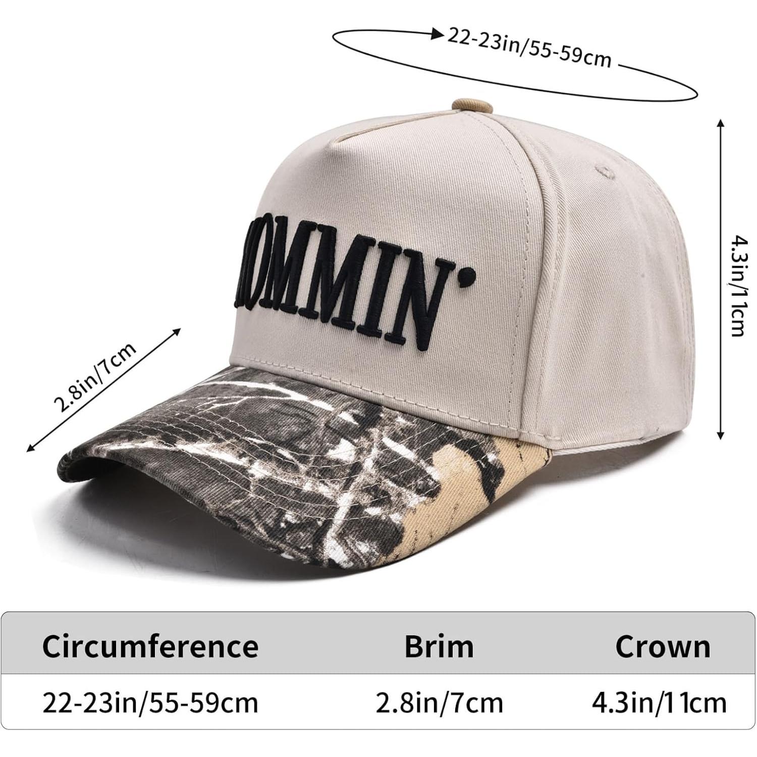 P&P Mommin Trucker Hat for Women and Men, Embroidered Mom Baseball Cap, Adjustable Canvas Snapback Baseball Cap valentine gift