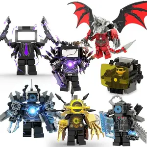 2026 hot item New Skibidi Toileted TVman Multi Joined Mini Action Figures Building Blocks TVman Speakerman Cameraman Model Toys for Kid Gift