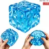 Giant Jelly Cheese Cube Squishy Toy, Squishies Stress Relief, Transparent Moldable Squeeze Fidget Toy, No-Rebound Sensory Stress Relief Desk Toy