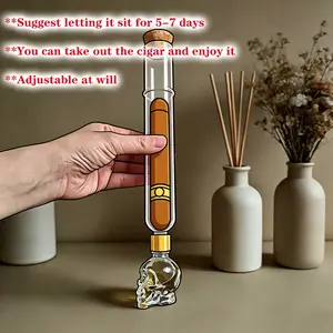Unique Incense Glass Tube Set, Humidifying Aged Glass Care Kit, Elegant Stand, Handmade, High-Quality Materials, Essential for Enthusiasts