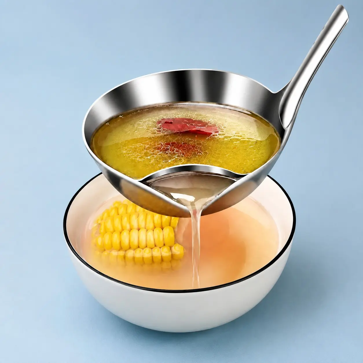 Oil and Water Separator Ladle, Grease Strainer Spoon for Everyday Kitchen Cooking