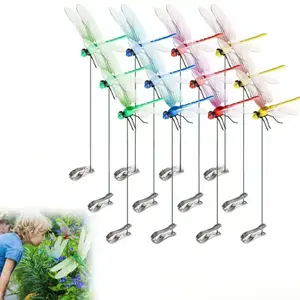 Artificial Dragonfly Clip Decor, Colorful Simulation Dragonfly Clips, Decorative Clips for Garden, Yard & Outdoor Decoration