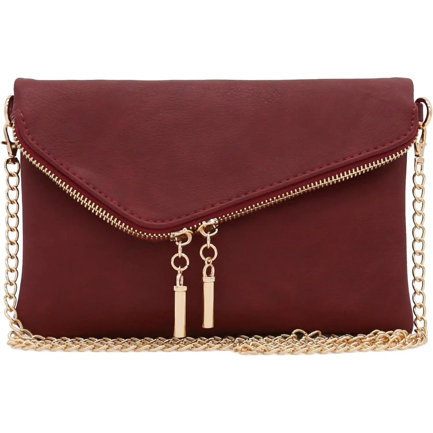 Envelope Wristlet Clutch Crossbody Bag with Chain Strap