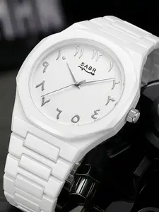 Pure Ceramic Octagon Men's Watch, Matte Finish, Minimalist Design, Waterproof, Durable, Perfect for Daily Wear, Casual, Business