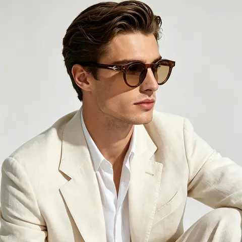 CATERSIDE 1/2/3 counts — Retro stylish small round Trendy styling sunglasses, unisex, PC+CP frames, slim fit design. Great for driving, street photography, beach, styling photos, souvenirs.