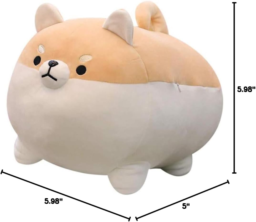 Shiba Inu Stuffed Animal Plush - Cute Corgi Dog Pillow and Toy, Soft Anime Kawaii Christmas Birthday Gifts for Boys and Girls Stuffed Animals Kawaii Decor