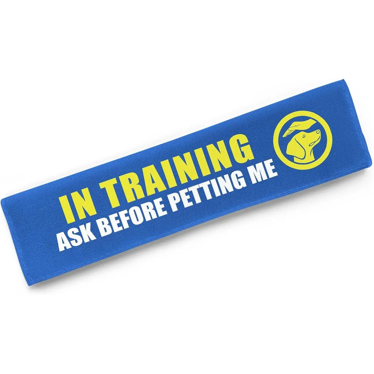 Funny in  Ask Before Petting Alert Leash Sleeve Wrap, Blue  ID Patch for Service  Vest, Working  Accessory, for  Owners
