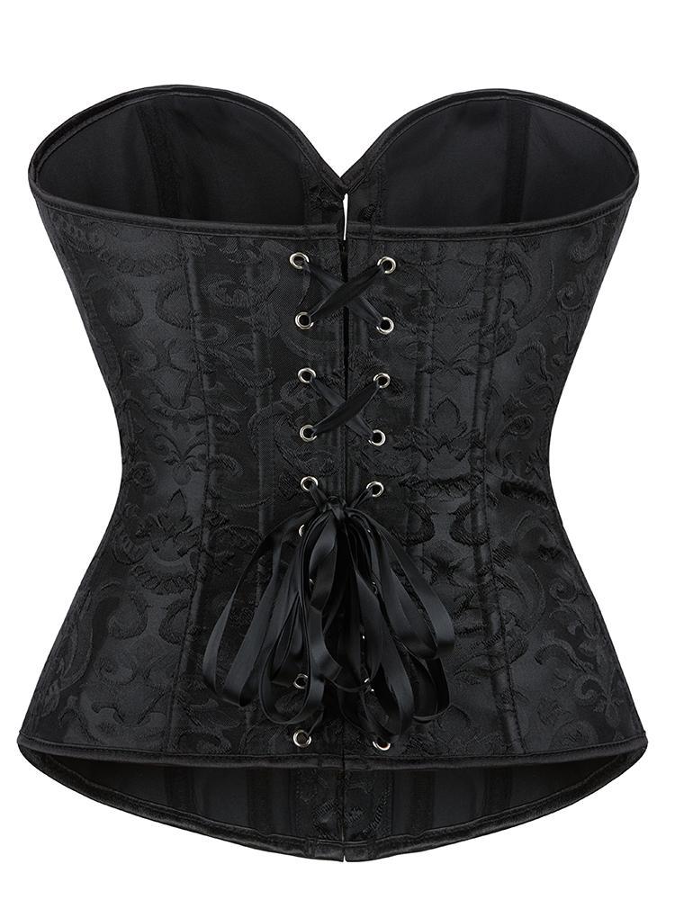 Corset Bone Clothing Steel Boned Court Corset Laced Waist Cincher Vintage Shapewear Abdominal Belt Tight Binding