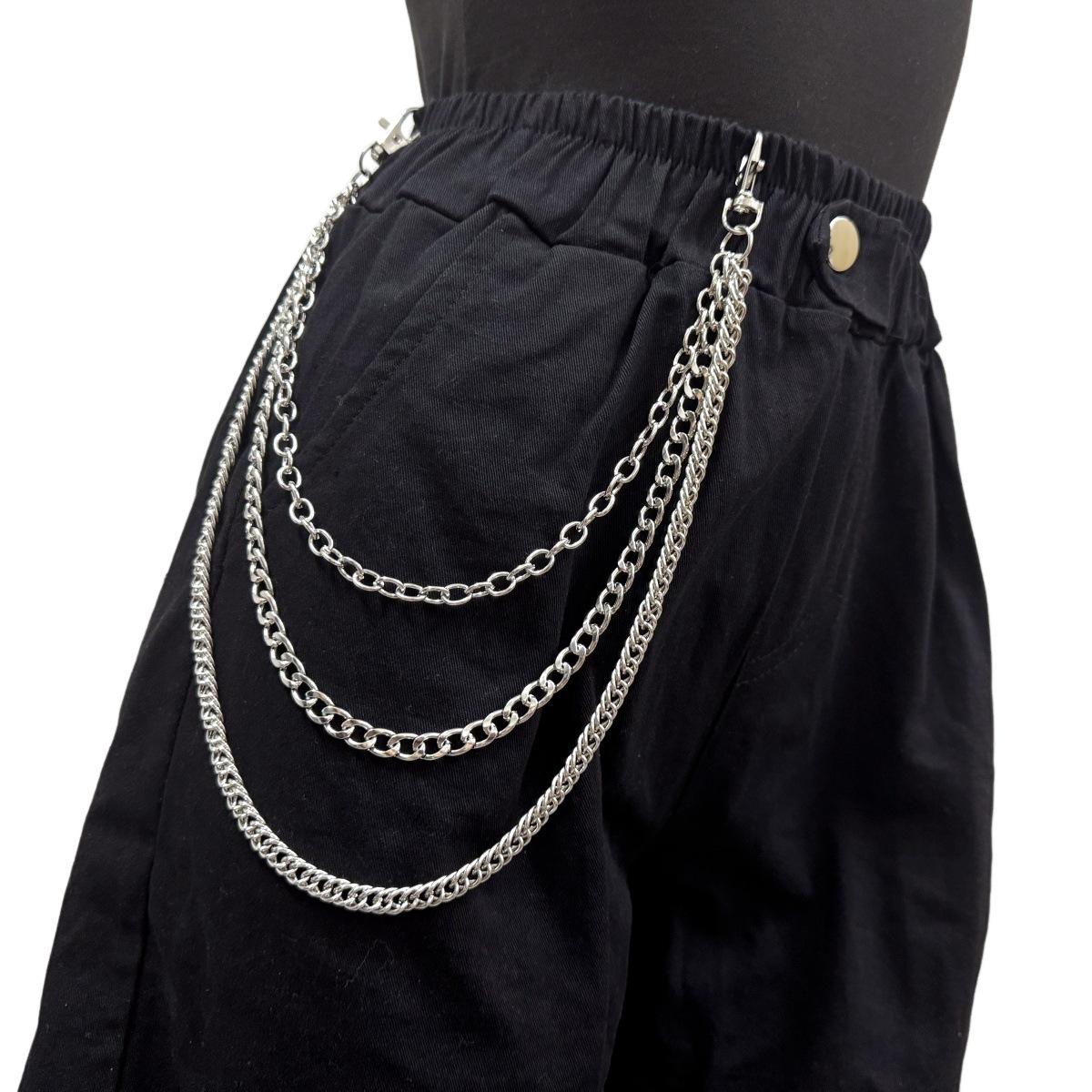 Men's Waist Chain Punk Style Multi-layer Metal Chain Pant Chain for Stylish Outfits