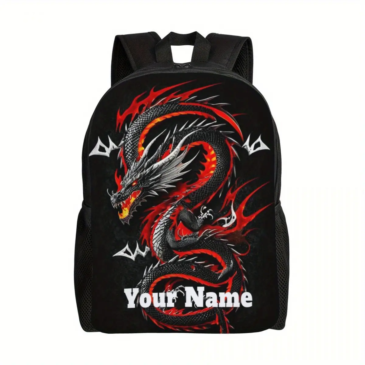 Personalized Dragon Backpack - Custom Name & Logo, Adjustable Straps, Large Capacity for School, Outdoor, Office, Sports |   Unique Gift Idea
