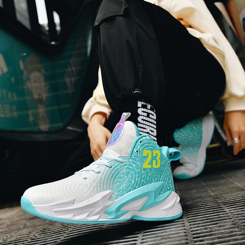 UYCEKK Men'S Gradient Color Basketball Shoes - Breathable Low-Top Sneakers with Shock Absorption, Durable Rubber Sole & Fabric Lining for Training, Running, Outdoor Sports, Basketball Gear, Athletic Footwear, Sleek Sports Design, Cushioned Support