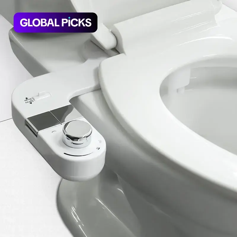 Non-Electric Bidet Seat, Dual Nozzle for Enhanced Hygiene, Cold Water Pressure Control, Self-Cleaning, Easy Installation, Toilet Bidet Attachment #GLOBAL PICKS
