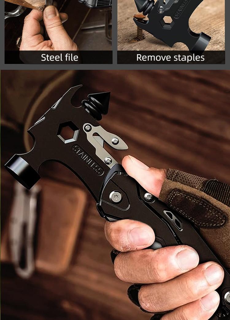 Multifunctional Emergency Escape Hammer Portable Car Window Breaker Survival Tool for Outdoor Camping Hiking Adventure Safety Gear