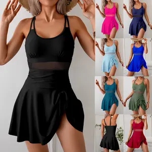 New one-piece swimsuit for women, swimwear skirt that conceals body fat and makes you look slimmer, one-piece swimsuit