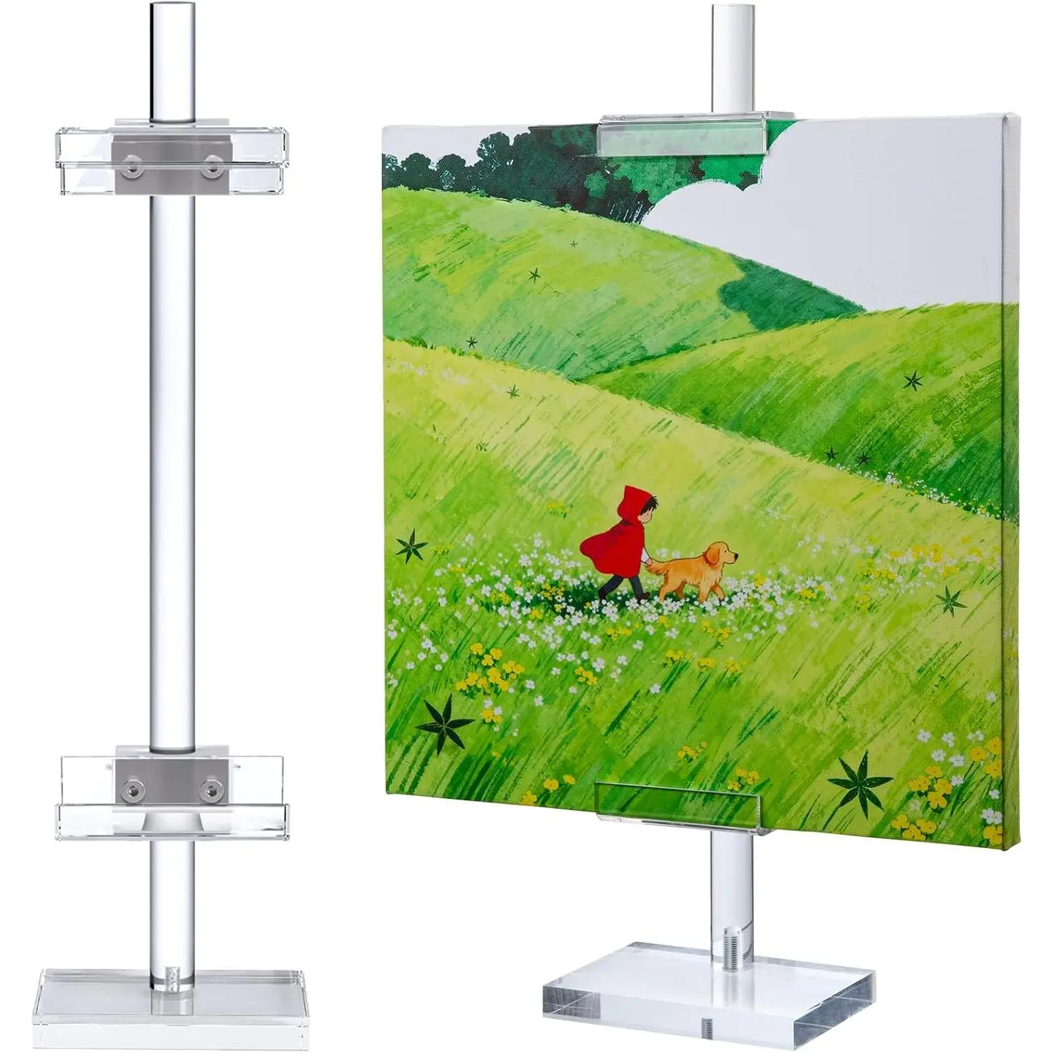 Adjustable Tabletop Acrylic Easel Stand for Picture Frames & Photo Display – Art Easel, Holds Frames up to 17" H, Perfect for Table Decor, Wedding Sign, Artwork Holder