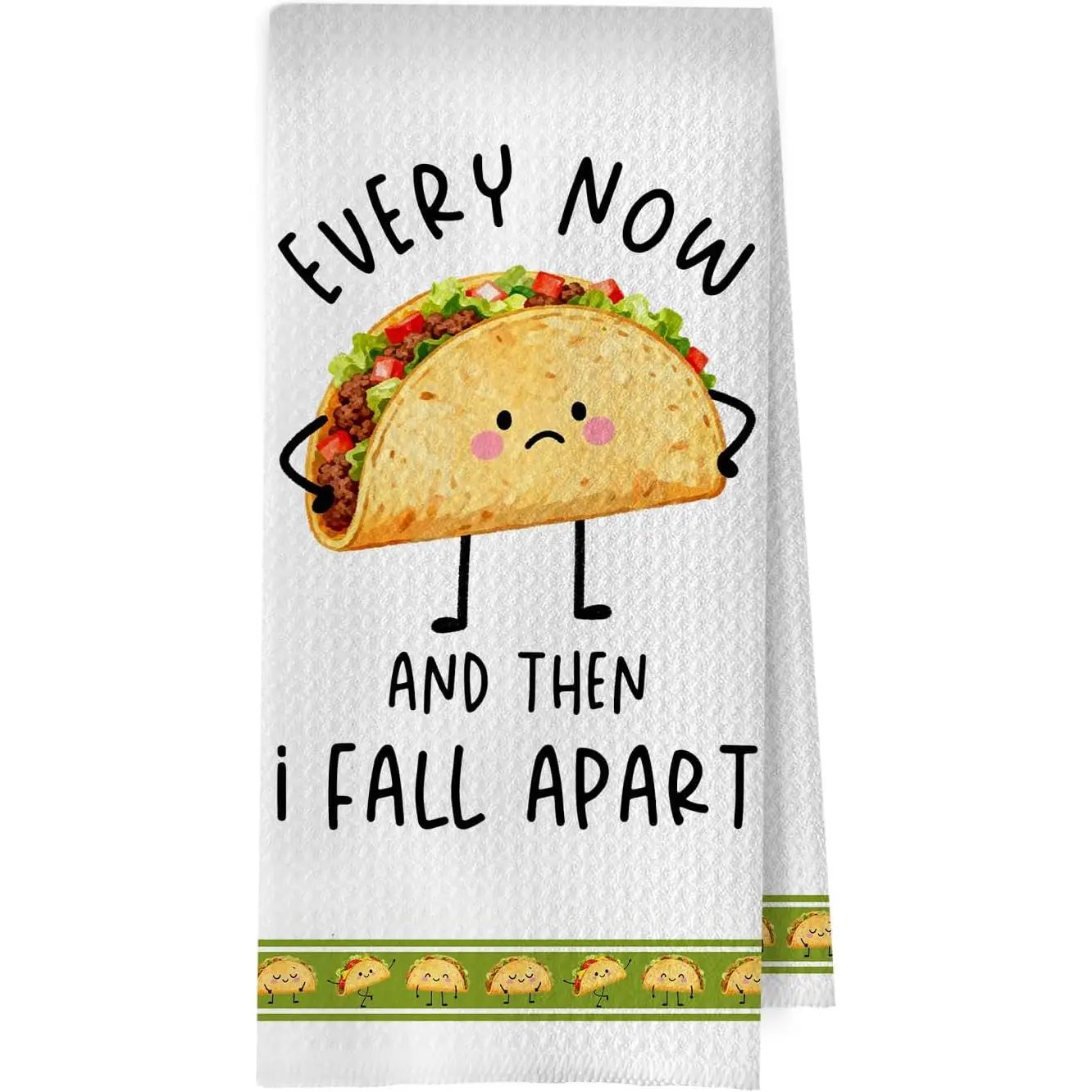 Taco Gifts Kitchen Towels - Funny Mexican Kitchen Decor, Funny Taco Tuesday Decorative Waffle Dish Towels, Mexican Gifts Hand Towel, Hostess   Towel, 16x24 Inches