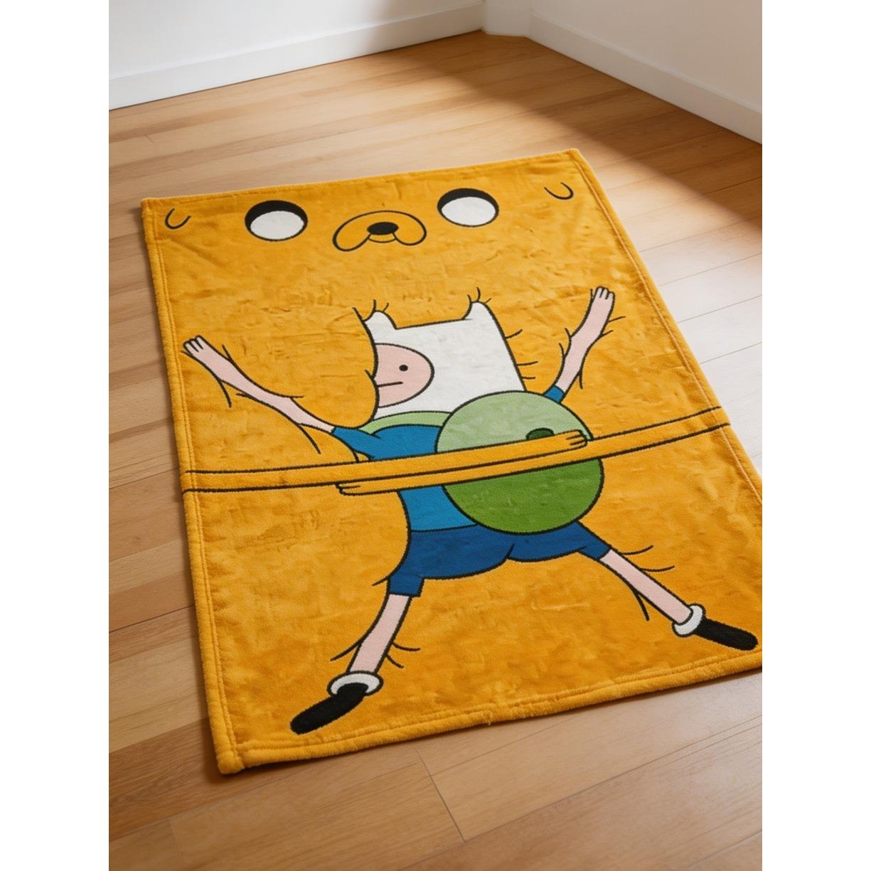 Adventure Time Flannel Blanket, Finn Cartoon Throw Blanket, Soft Cozy Blanket for Sofa Bed, Home Decor, Perfect Gift