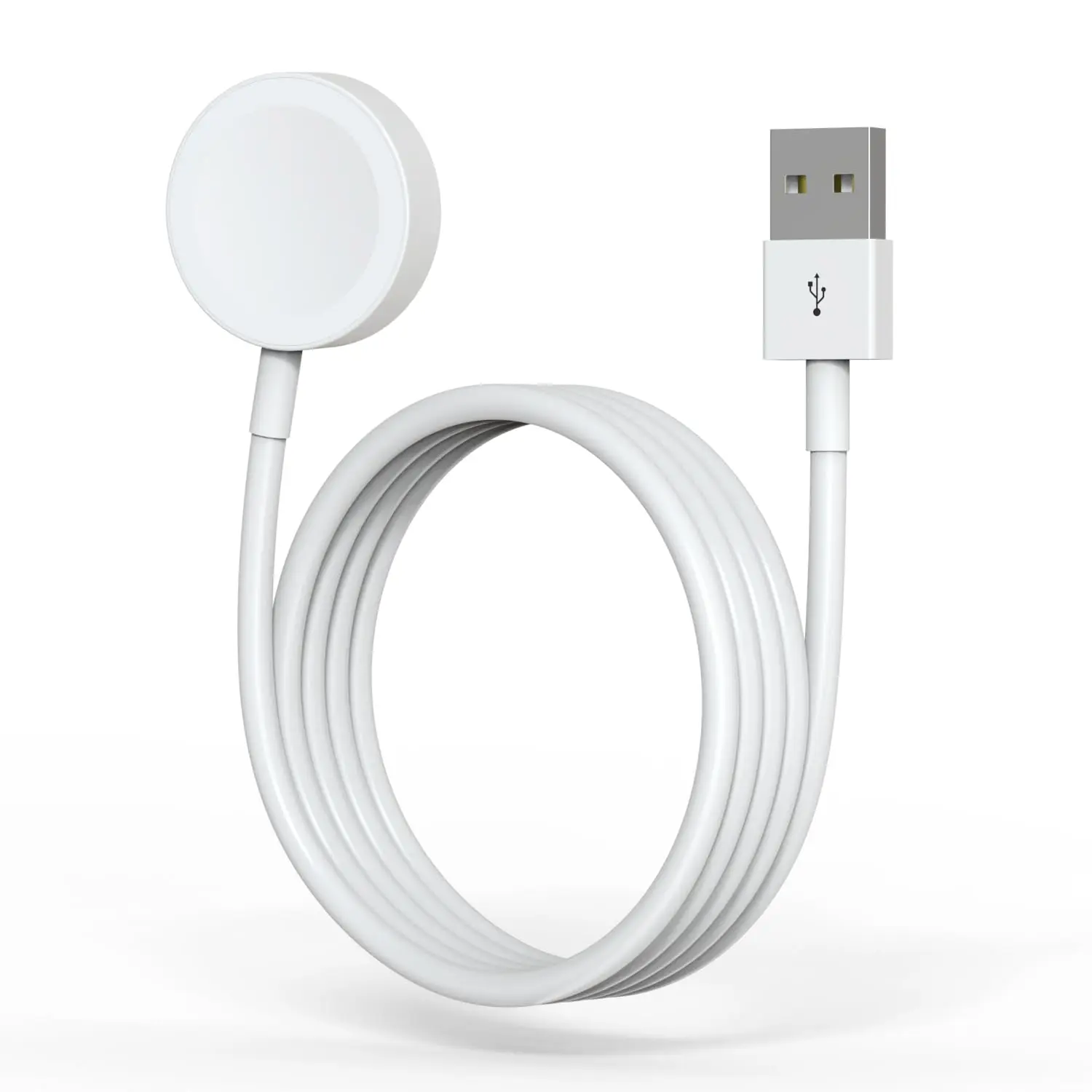 for Apple Watch Charger USB Magnetic iWatch Charger Fast Charging Portable Compatible with iWatch Ultra2/Ultra/Series 9/8/7/6/SE/SE2/5/4/3/2/1-3.3ft/1m, White