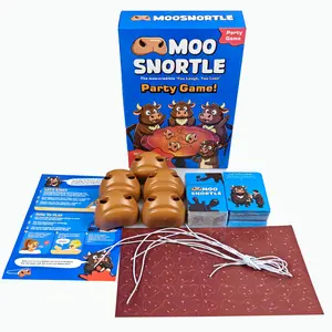 Moo Snortle Prank Sound Cow Nose Board Game, Fun Improv Performance Card Set, Company Team Building, Friend Party Interactive Game, Large Gift Box