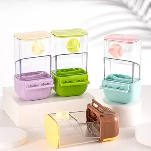 New Parrot Feeder Box, Automatic Bird Seed Container Feeding Bowl for Small Parrots