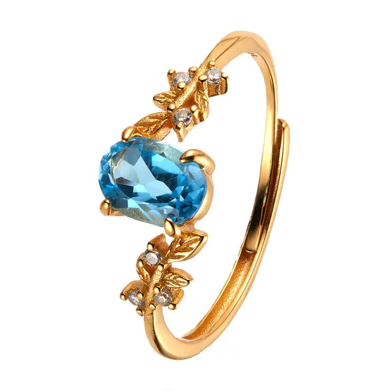 Women's S925 Sterling Silver Natural Gemstone Rings - Amethyst, Citrine, Topaz, Garnet Multicolor Band, Elegant Vintage Statement Wear Finger Jewelry, Crystal, Female