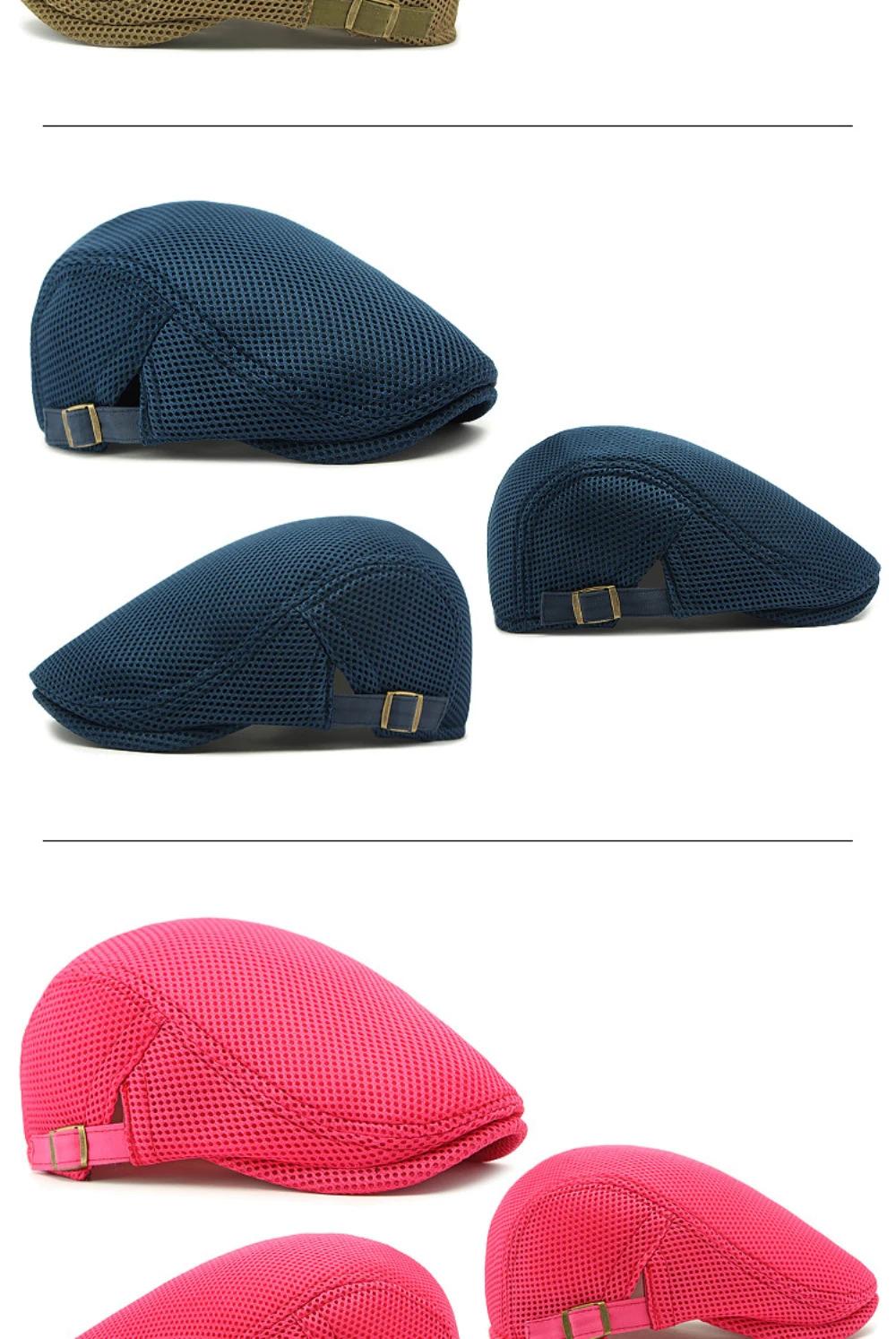 HT4775 Beret Cap Spring Summer Mesh Cap Breathable Sun Hat Women Artist Painter Beret Hat Male Female Ivy Flat Cap Mens Berets