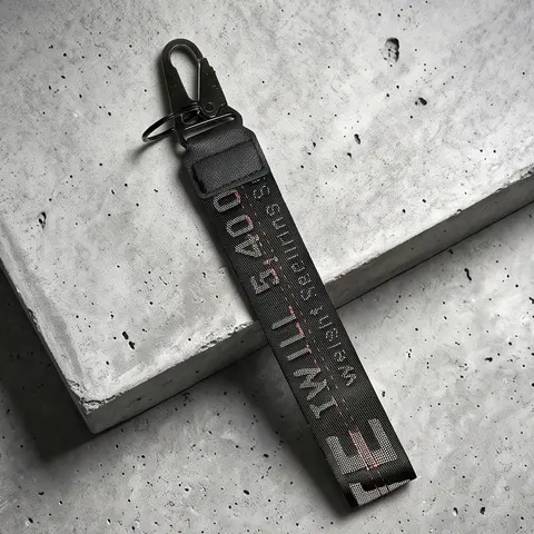 Car Keychain with Fabric Wrist Lanyard, Durable Unisex Key Ring for Car Keys, Wallets, Bags and Jeans