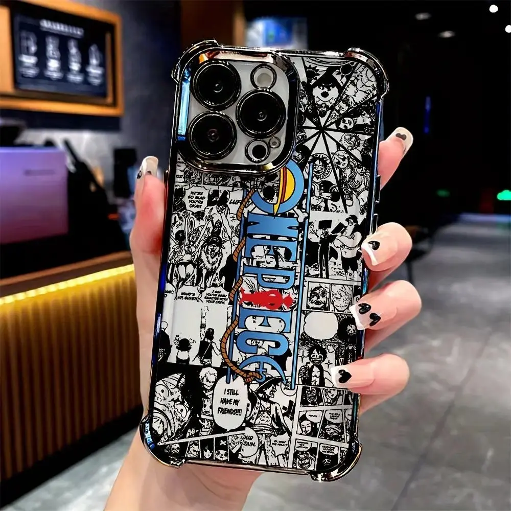 Mobile phone case: Classic Adventure King Luffy model, suitable for iPhone 17/16/15/14/13/12/11/Pro/Max/Air/X/XR/XSMAX/8/7 Plus models, anti-drop transparent soft back case
