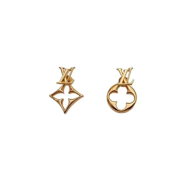 Pre-owned 【alea】LOUIS VUITTON lv Diamond Stud Earring AlloyP216751400