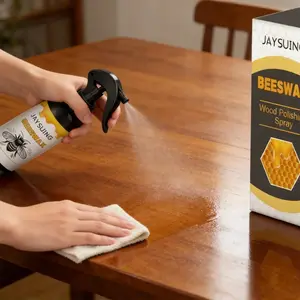 Beeswax Wood Polish Spray Furniture Scratch Repair Floor Seasoning Wax Wood Care Natural Shine Waterproof Non Greasy 120ml